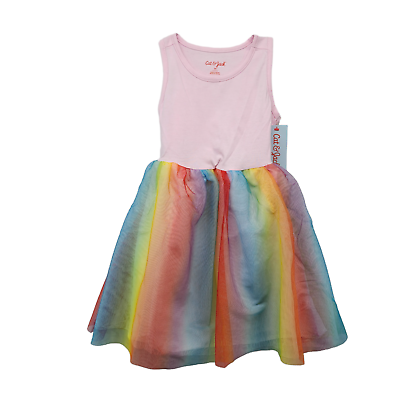 #ad Cat Jack Girl Rainbow Dress Sleeveless Tank Tutu Pride Summer Parade Size 5T $10.43