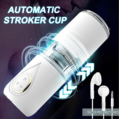 #ad Telescopic Stroker Cup Sex Machine Toys Automatic HandsFree Male Masturbaters $6.99