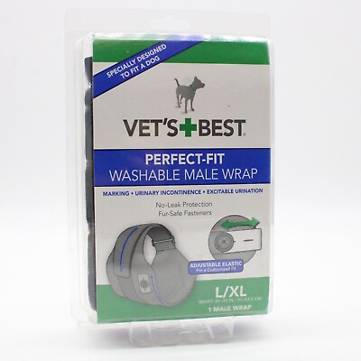 #ad #ad Vet#x27;s Best Perfect Fit Washable Dog Male Wrap No Leak Protection L XL New $24.97