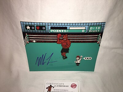 #ad #ad MIKE TYSON AUTOGRAPHED 8X10 PHOTO WITH COA PUNCH OUT NINTENDO $59.95