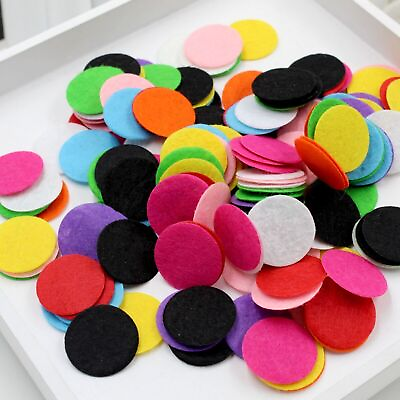 #ad Craft Circle Felt Mixed Colour Round Fabric Pads Accessory Patches 15 20 30 50mm $2.97