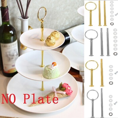 #ad Metal Cake Cupcake Plate Stand Rack Fittings Handle Rod Wedding Party Dinnerware $8.88