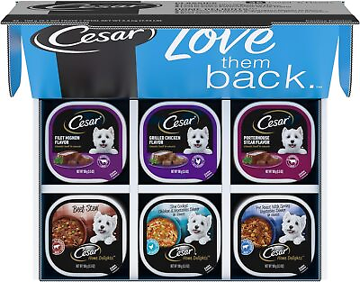 #ad CESAR Adult Wet Dog Food HOME DELIGHTS amp; Classic Loaf in Sauce Variety Pack 3.5 $89.12