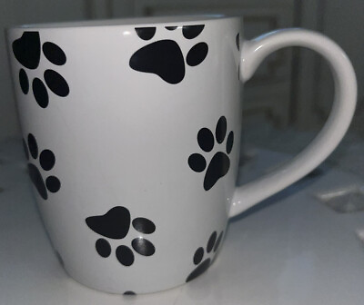 #ad John Bartlett Bon Ton Large Coffee Mug Cup Pet Paws Dogs Cats $21.99