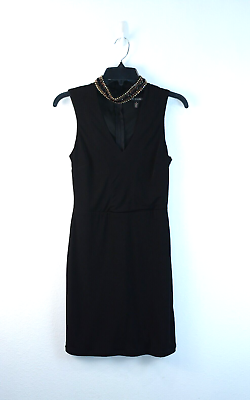 #ad Womens Jodi Kristopher Dress Size 3 Juniors Black Gold Embellished Beading $13.99