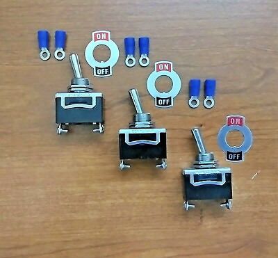 #ad 3 BBT Heavy Duty 20 amp On Off Toggle Switches with Terminals $18.95