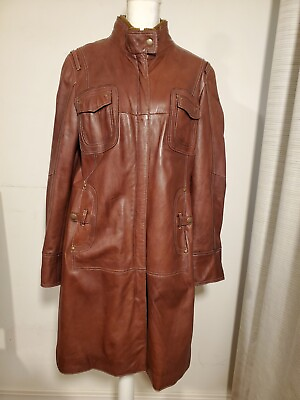 #ad MISS TOP GUN Leather Jacket 100% Genuine Leather Size XXL $75.00