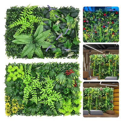 #ad Artificial Plant Wall Reusable Grass Backdrop Wall Panel Garden CVass↑ $35.79