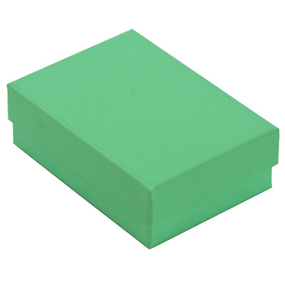 #ad Glossy Teal Cotton Filled Gift Box Jewelry Craft Collectibles Packaging Boxes $11.36