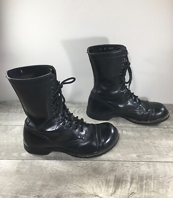 #ad Corcoran 1500 Combat Black Leather Punk Grunge Jump Soft Toe Mens Boots Size 10 $169.99