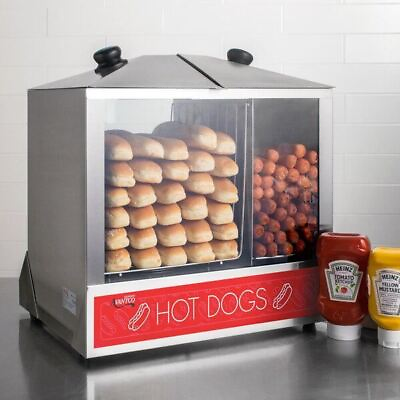 Avantco HDS 200 200 Dog 48 Bun Hot Dog Steamer Merchandiser 120V 1300W $284.20