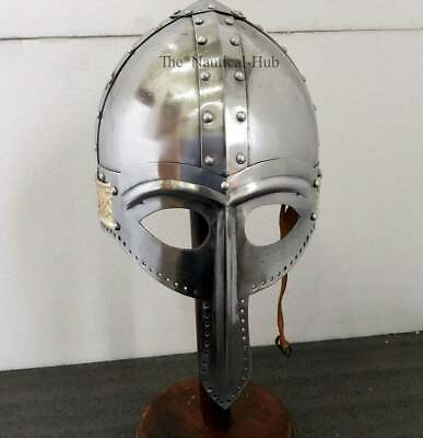 #ad Steel Medieval Viking Helmet Collectible Historical Battle Warrior Armor Helmet $89.00