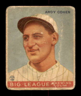 #ad 1933 Goudey #52 Andy Cohen POOR RC Rookie NY Giants 559307 $23.25