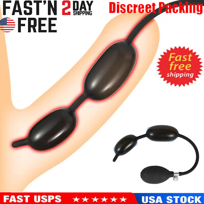 #ad Male 30cm Inflatable Urethral Sounding Penis Plug Stretcher Dilator Pump Enhance $8.29