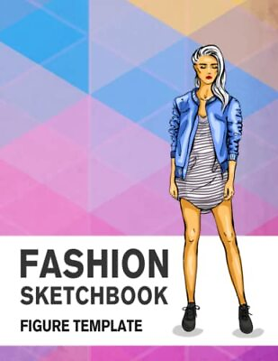 #ad Fashion Sketchbook Figure Template 430 Large Female Figure Template for Easil... $18.80