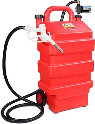 #ad #ad 16 Gallon 60 Liter Portable Fuel Tank With 12V Electric transfer pump 3.7GPM $135.45