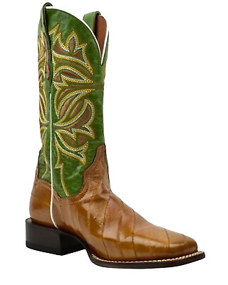 #ad Dan Post Women#x27;s Exotic Eel Skin Western Boot Broad Square Toe DPS717 $249.97