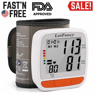 #ad Automatic Wrist Blood Pressure Monitor BP Cuff Gauge Heart Rate Machine Tester $13.90