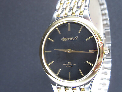 #ad G57 ⭐⭐Vintage quot; Ingersoll quot; Quartz watch IN 34022 Steel Gold ⭐⭐ $52.19