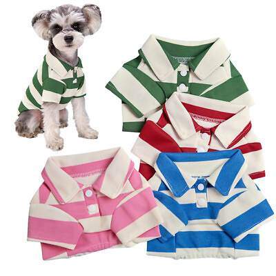 #ad #ad Pet Dog Polo Shirt Summer Dog Clothes Casual Clothing Dogs Cats T shirt Chihuahu $6.99