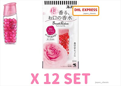 #ad KOBAYASHI BREATH CARE BREATH PARFUME ROSE SCENT REFRESHING CAPSULE 50TABLETS X12 $79.00