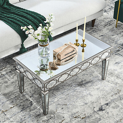 #ad #ad Luxury Sofa Center Table Vanity Coffee Table Mirror Table Elegant Design Silver $329.99
