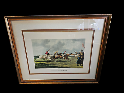 #ad #ad The high Mettled Races Horse print 17 x21 with frame H. Alken $69.99