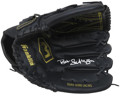 #ad Bret Saberhagen Signed Franklin Black Baseball Fielders Glove SCHWARTZ COA $110.26