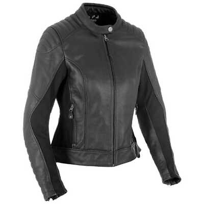 #ad Oxford Beckley Ladies Leather Classic Motorcycle Motorbike Bike Jacket Black GBP 279.99