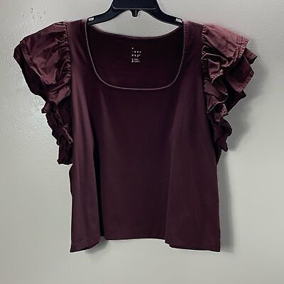 #ad a new day Top Purple Ruffled Sleeves Women’s Size XXL $16.00