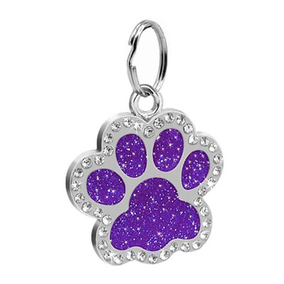 #ad #ad Pet Dog Puppy Paws Rhinestone Collar Tags Charm Pendant Key Ring Accessories 0 $7.77