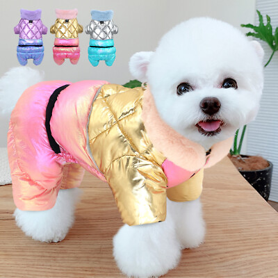 #ad Waterproof Small Dog Coat Winter Warm Fleece Pet Jacket Puppy Jumpsuit Apparel $15.99