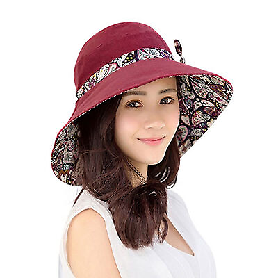#ad Bucket Hats Reversible Sweat Absorbing Uv Protection Hat Cotton $9.96