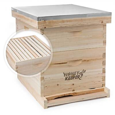 #ad Beehive 20 Frame Complete Box Kit 10 Deep 10 Medium Langstroth Beekeeping $125.99