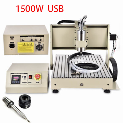 #ad CNC 6040 3 Axis 1500W Router USB Engraving DIY Cutting MINI Milling Machine USA $1006.06