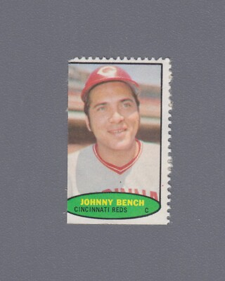 #ad 1974 Topps Stamp Johnny Bench Cincinnati Reds Baseball Card $15.00