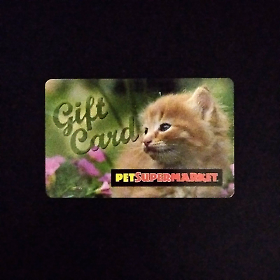 #ad Pet Supermarket Kitten and Flower NEW COLLECTIBLE GIFT CARD $0 #6032 $4.70