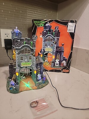 #ad Halloween Village CARNIVAL GATE LEMAX Spooky Town Gate House At Haunted Meadows $65.00
