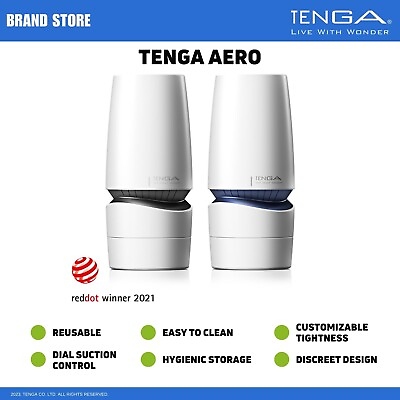 #ad TENGA AERO Reusable Male Masturbator Stroker w Drying Stand NIB NWT $49.00