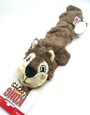 #ad KONG Scrunch Knots Squirrel MEDIUM LARGE Squeaky Plush Internal Rope Dog Toy $16.89