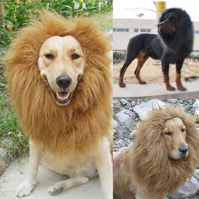 #ad Pet Costume headgear Wig for Dog Cat Clothes Lion Mane Festival Fancy Dress up $11.13