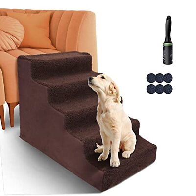 #ad Topmart Plastic Dog Stairs 5 Tiers Pet Dog Steps Ladder for Couch Bed $50.37