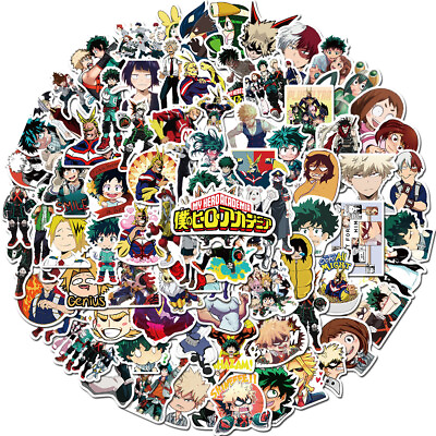 #ad 100pc My Hero Academia Stickers Anime Set Sticker Katsuki Eijiro Shoto Ochaco $6.99