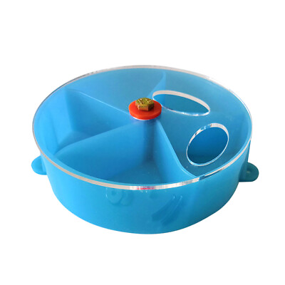 #ad Rotate Pet Parrot Toys Wheels Bite Chewing Birds Foraging Box Feeder Bowl $13.21