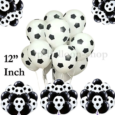 #ad Football Balloons 12quot; Soccer Printed Match Party Latex Birthday League Ballons GBP 5.99