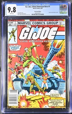 #ad GI JOE A REAL AMERICAN HERO #1 CGC 9.8 NEWSSTAND WHITE PAGES $1399.99