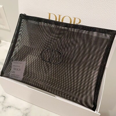 #ad Dior Beauty Large Mesh Makeup Bag Pouch Trousse Makeup Case Clutch BNIB $34.99