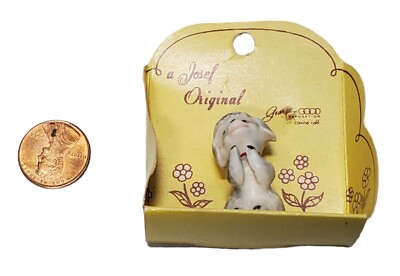 #ad #ad Vintage Josef Originals Miniature Poodle Dog Begging Sitting On Card $29.99