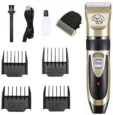 #ad Dog Cat Pet Grooming Kit Rechargeable Cordless Electric Hair Clipper Trimmer Set $8.99