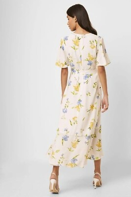 #ad NWT French Connection Emina Floral Asymmetrical Midi Dress Size 6  $188 $49.00